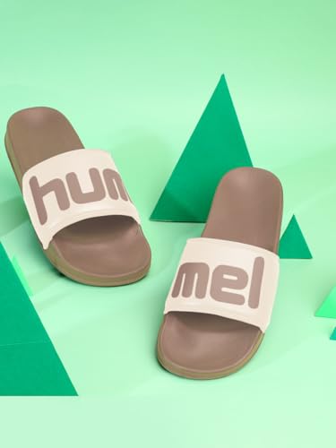 Image of hummel CHUNK MEN SLIDERS Comfortable Cushioned Sole Arch Support Durable Lightweight Flexible Trendy Style Flip flops and Slippers Slides for Men Daily use Chappal