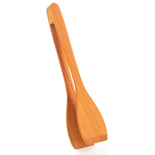 Tuuli Kitchen Personalised Cherry Wood Barbecue Tongs With Individual Laser Engraving thumb #2