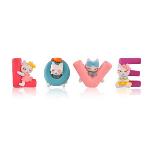 CraftVatika Valentine Gift for Girlfriend Boyfriend Love Miniature Adventure Showpiece Resin Love Cupid Miniature Valentines Day Gift for Husband Wife (4 Pcs, Multicolor) 6 31U7YIrmeQL