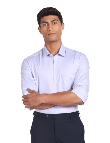 Image of Arrow Slim Fit Mens Formal Shirt - 100% Cotton, Breathable & Comfortable, Full Sleeves Shirts for Men