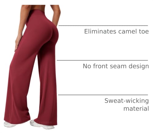 Image of YEOREO Ease Workout Leggings Womens Straight Leggings Eddiy Gym Yoga Pants | 29 inch /31.5 inch /33 inch /35 inch,No Front Seam,High Waist,Buttery,Booty Lifting,Wide Leg