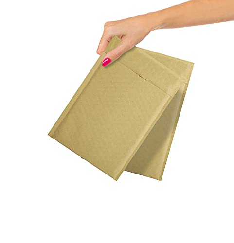 AMZ Pack of 10 Kraft Bubble Mailers 5 x 9 Inch Size. Natural Brown Kraft Envelopes 5 x 9. Kraft Padded Bubble Envelopes Peel and Seal Envelopes for Business, Documents, Packaging. Bulk Shipping Bags