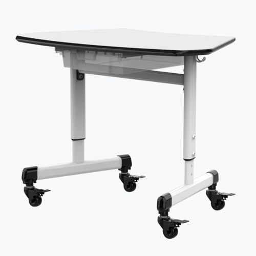 Bureau d'étudiant trapézoïdal FSE 373-MBS-DESK réglable contre le manque de place