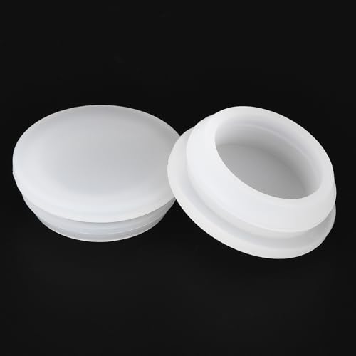 Image of MECCANIXITY 6pcs Silicone Snap in Locking Hole Plugs,22mm /0.9 Inch Mounting Diameter Narrow Groove Width 2.5mm Panel Seal Cover Round for Kitchen Bulkheads Waterproof Sealing Plugs Clear