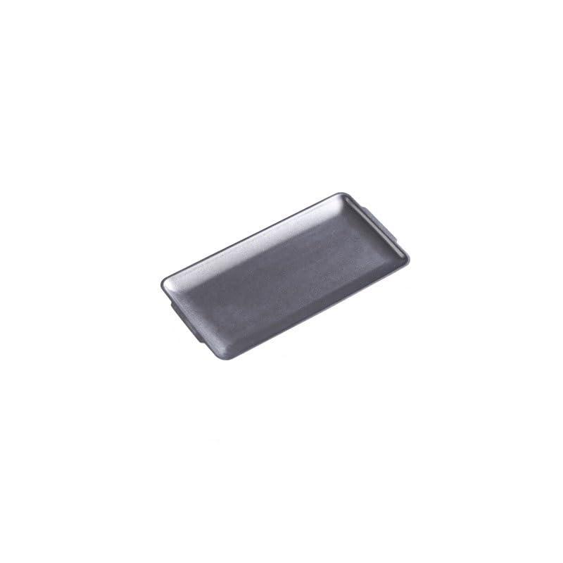 Bandejas Servir Comida Bandeja de Taza té Acero Inoxidable Metal Retro, postres café Rectangular, Bandeja Kebab for Barbacoa Mesa Cama(A)