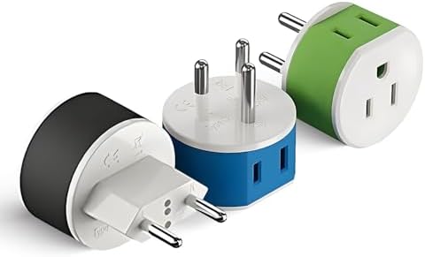 OREI Thailand Travel Plug Adapter - 2 USA Inputs - 3 Pack - Type O