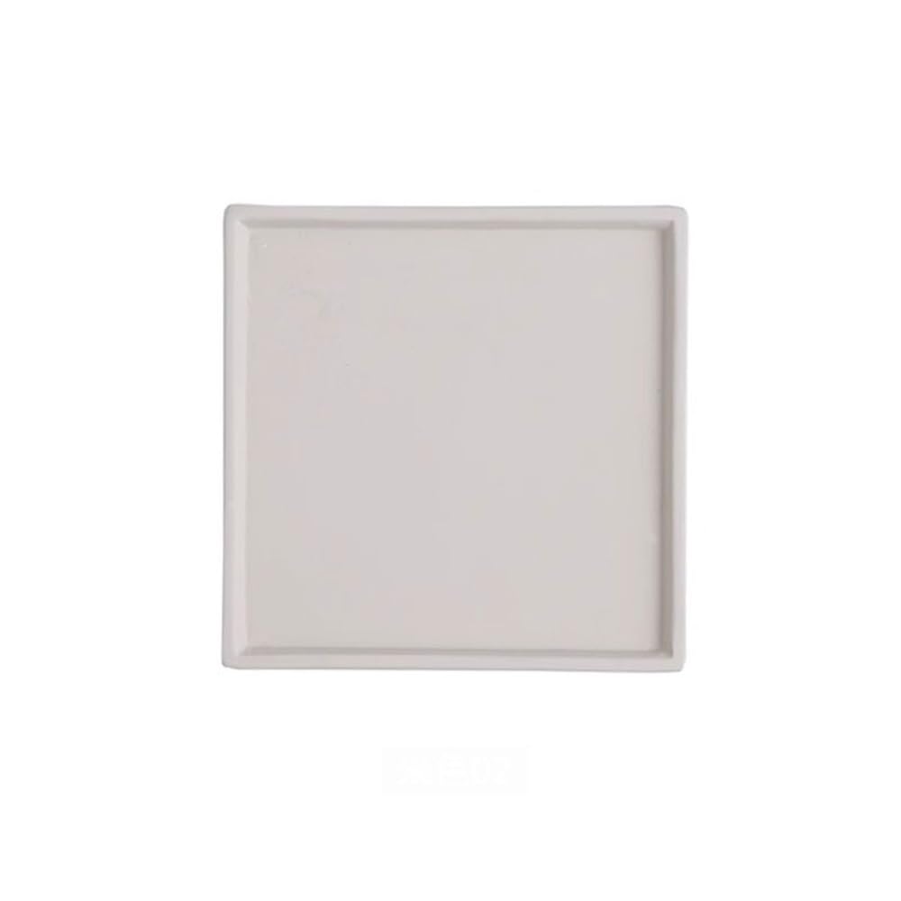 K5C7S3W9D6 plant dish saucer Square Flower Pot Saucer 7.8 Inch, Home Gardening for Ceramic Pallet Plant Drip Tray(Beige)