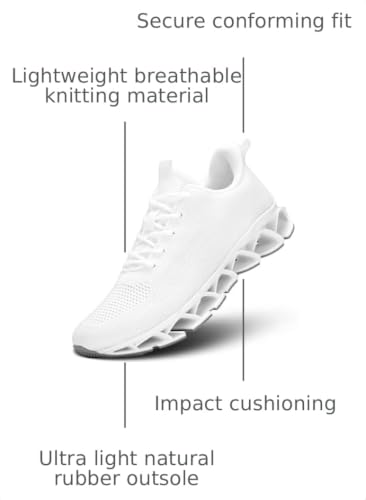 Image of Mens Running Shoes Casual Sport Athletic Fashion Walking Sneakers Lace up Blade Non Slip Breathable Mesh