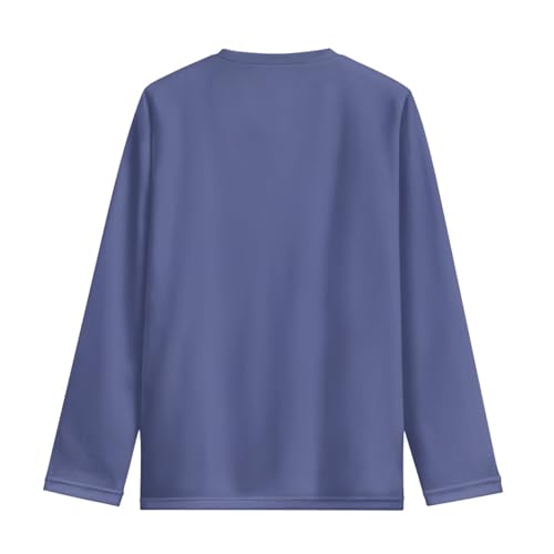 Image of WELLFLYHOM Long Sleeve T-Shirt for Boys Girls 3-16 Years Old Tee Tops Crewneck Pullover Shirts Fall Outfits