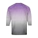 Mens Printed 3/4 Sleeve Blouses 3 Button Crew Neck Pullover Tops Comfortable Casual Loose Fashion Henley Shirts