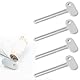 KEQAR 4 Stücke Edelstahl Tubenquetscher Tubenausdrücker Metall Zahnpasta Squeezer Tubenaufroller (Sparen Sie Zahnpasta, Cremes, Farbe, Salbe, Kein Durcheinander und Abfall mehr)