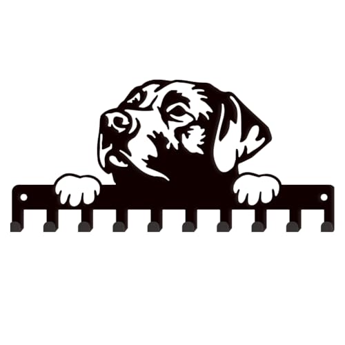 SUPERDANT Labrador Hund Metall Schlüsselhaken Mit 10 Haken Hund Schlüsselhalter Garderobenhaken Dekor Schlüsselhalter Wand Dekorative Aufbewahrungshaken Für Hundeleine Eingangsbereich Flur Versteck