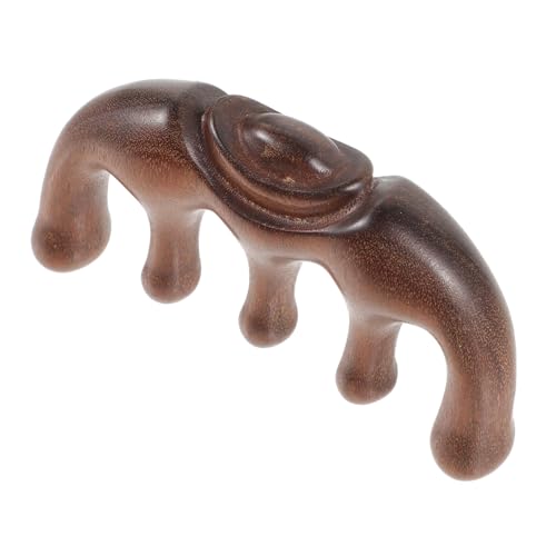 Mikikit Peine Masajeador de Madera de Sándalo con Púas Anchas para Cabello y Cabelludo Compacto y Portátil Adecuado para Hombres Mujeres y Estimulante Circulación y Alivio de Dolores