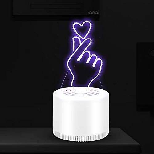 GEMORE Creative 3D mosquito lampen, USB mute huishouden mug, leidde mug sieraden nachtlampje, muggenvallen ingeademd (Color : Than love you)
