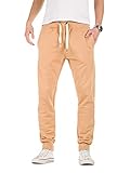 hollister straight leg sweatpants mens seitliche Einschubtaschen Yazubi Herren Jogginghose Edward - gelbe Jogginghosen Hose Sport Sweathose - Sweatpants Männer Trainingshosen Slim-Fit, Gelb (Indian Tan 171328), M