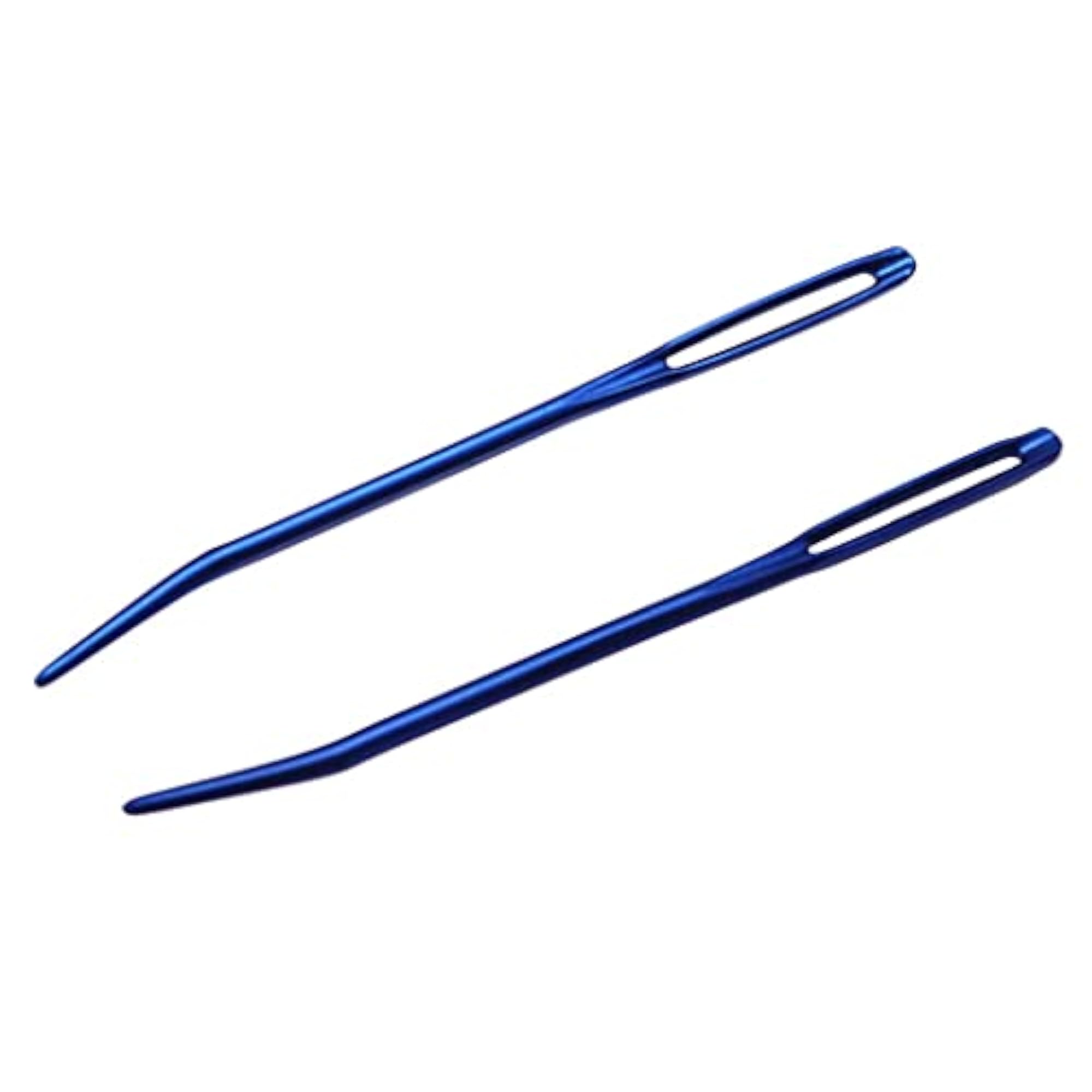 10x2pcs Aluminium Large-Eye Bent Tip Tapestry Darning Needles