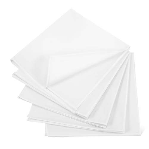 Servilletas de Tela LIFKOME 50x50 cm Algodón Blanco miniatura 1