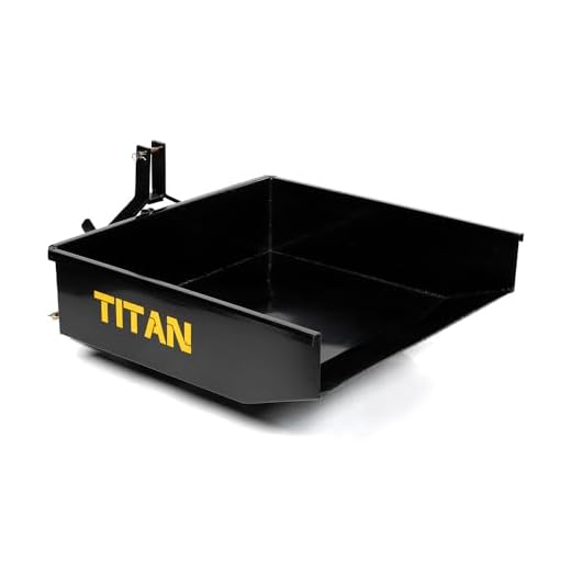 Titan Attachments 10 Cu. FT Quick Hitch Compatible Dump Box, Category 1, 3-Point, Self-Dumping Landscaping Attachment