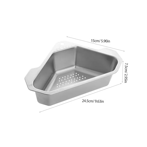 Colador Triangular de Acero Inoxidable para Fregadero miniatura 2