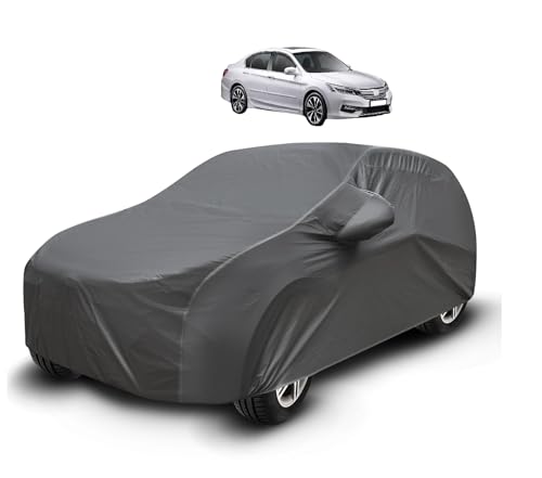 Image of Auto Hub Waterproof Car Cover Compatible with Accord (Model : 2017-Till Date) with Mirror Pockets, Soft Cotton Lining, Accord Car Cover Waterproof, Grey