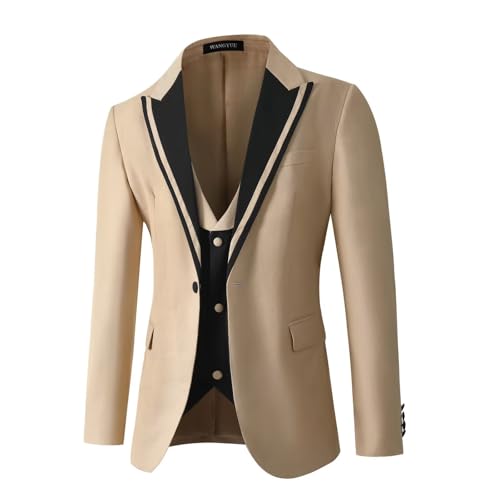 SHUZHXLZANGY Tuxedo for Men Slim Fit 3 Piece Wedding Tuxedo Suit Prom Suits4