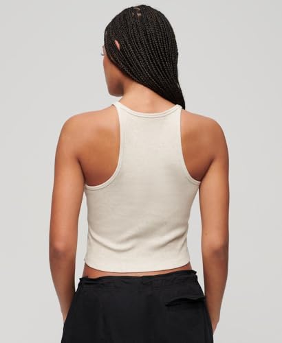 Superdry Essential Logo Racer Vest W6011890A Bison Black Taille 10/12, Manteau pour Femme, 38-40