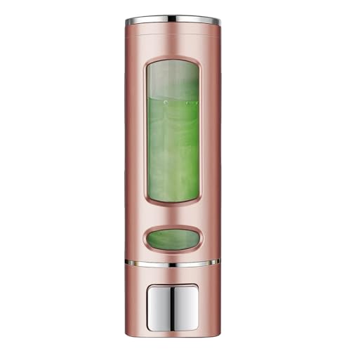 Image of Single Wall Mounted Hand Soap Dispenser, 13.5oz /400ml Pink Bathroom Shower Dispenser Refillable Liquid Lotion Soap Dispenser for Bathroom Kitchen Hotel (Pink)