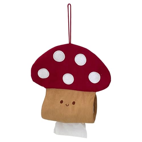 Caja de pañuelos montada en la pared – Organizador de pañuelos faciales de hongos | Dispensador de pañuelos colgante decoración del hogar para restaurante, dormitorio