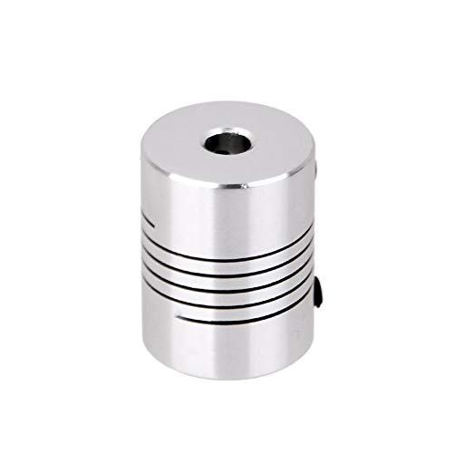 Image of Robocraze Flexible Couplings 5mm to 5mm with Grub screws NEMA 17 Shaft for RepRap 3D Printer or CNC Machine (Set of 2) | 3D Printer Project