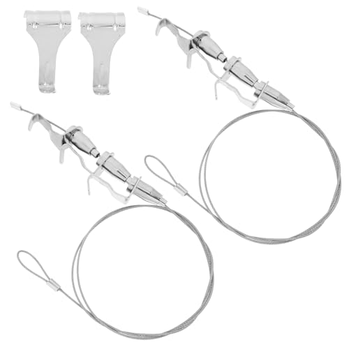 Image of DOITOOL Adjustable Picture Hanging Wire System Hooks 2-Piece Heavy Duty Art Display Kit for Wall Decoration Compatible Frames and Suitable for Home or Gallery Use