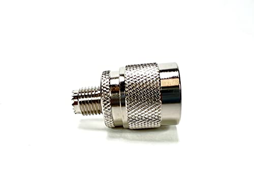 Adaptador RF Coax Mini UHF Hembra a N Macho 2 pzas miniatura 5