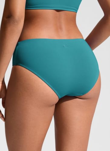 Image of CRZ YOGA Mid Waisted Bikini Bottoms | Mid Cut Leg, Medium Bum Coverage, Full Lining, Swim, Bathing Suit Briefs for Women