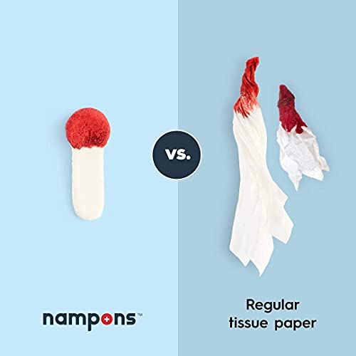 Image of Nampons for Nosebleeds 24 Nose Bleed Stoppers w /Clotting Agent for Adults