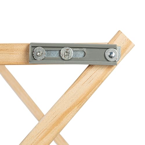 Image of Household Essentials X-Frame Clothes Drying Rack, Stabile Wood Frame with Slanted Feet, Smooth Vinyl Wrapped Rods, 23.8 Feet of Hanging Space, Ready to Assemble, Flat Top, Natural