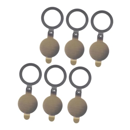 HOUDERCO 6個銅製 ドアぞき穴カバー プライバシー保護 防犯用 玄関覗き穴カバー 玄関ドア用 簡単取付け 女性に