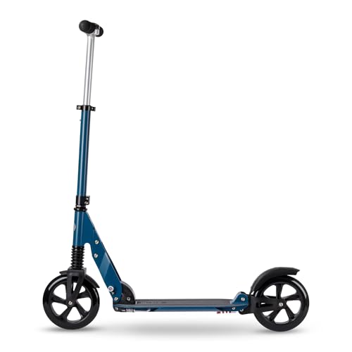 Image of Micro Kickboard | Suspension Scooter for Teens & Adults | Riders up to 250 lbs | 2 Wheel | Large 200 mm PU Wheels | Adjustable Handlebar | Smooth Commuter Ride | Swiss Design