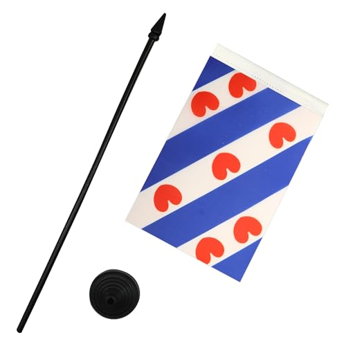 AZ FLAG - Tischflagge Provinz Fryslân - 21x14 cm - Fryslân In Niederlande Tischfahne 14 x 21 cm - Flaggen