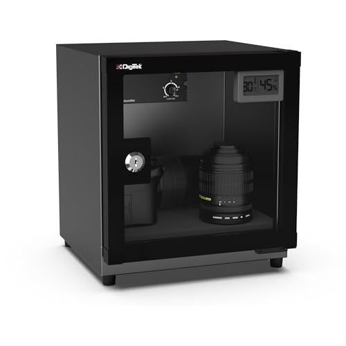 Image of Digitek AB 20 C Dry Cabinet 20L for Camera & Lens Storage, Moisture, Fungus & Dust Protection, Anti Rust Design, Lock & Key Security, Durable Glass Door