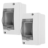 NUOBESTY Boîte Électrique Étanche Ip65 2 Voies Fenêtre Transparente Boîtier de Protec...