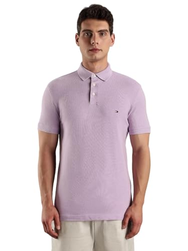 Image of Solid Slim-Fit Cotton Polo T-Shirt