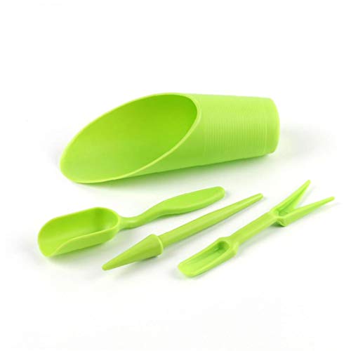 4pcs/Set Succulent Tools Mini Garden Hand Tools Set Miniature Planting Gardening Tools Indoor Garden Plant Care Tools(Green)