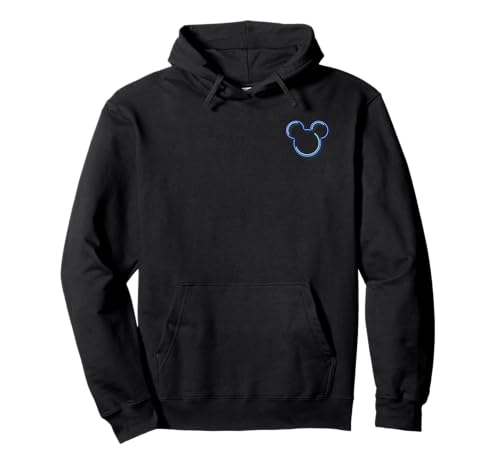 Sweat à capuche Mickey Disney pour homme et femme avec motif néon imprimé recto-verso