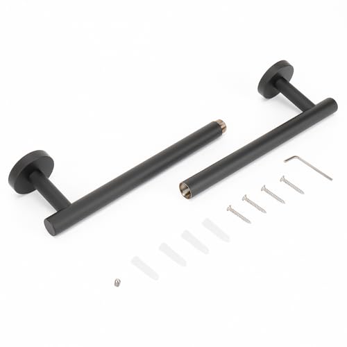 NearMoon Bath Towel Bar, Thicken Stainless Steel Shower Towel Rack Holder Wall Mounted for Bathroom,18-lnch Overall Length-16-lnch Usable Hanging Space (1 Pack, Matte Black) by NearMoon - Image 7