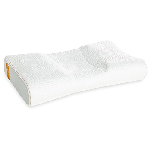 Tempur-Pedic TEMPUR-Ergo Advanced Neck Relief Pillow, Contoured Soft and Firm Support, Standard, White (2018 Edition)