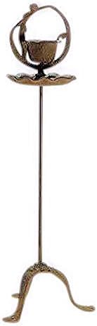 Cast Iron Dancing Lady Ashtray Standing w/handle portable vintage cigar cigarette