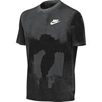 Nike K NSW tee Club SESONL WSH AOP T-Shirt, Iron Grey/Black, Large Unisex