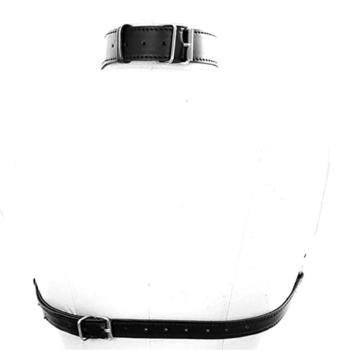 Liangliang Women's Faux Leather Harness Punk Gothic Metal Chain Tassel Body Caged Lock Bra Strap Black (Black 2) #TOP5