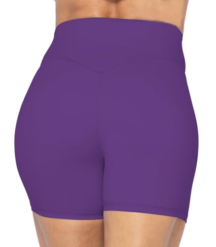 Image of Sunzel No Front Seam High Waist Biker Shorts for Women, Squat Proof Yoga Workout Gym Bike Shorts | 3, 5 Or 8-Inch Inseam, High Waisted, Tummy Control, No Front Seam, Buttery Soft, Compression Fit, Squat Proof