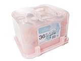 Cupcake Courier 36-Cupcake Plastic Storage Container, Petal Pink