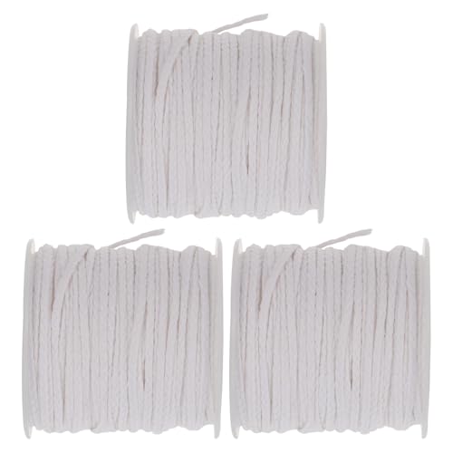 3 Rollos de Mechas de Algodón para Velas 61m
